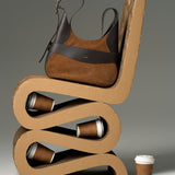 OLEADA NYC Hobo Bag > Leather Hobo Bag For Women > Mini Handbag > Convertible To Shoulder Bag > Fits iPad Pro> Color_Cinnamon Mini Marina Hobo