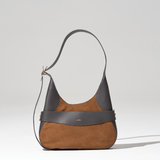 OLEADA NYC Hobo Bag > Leather Hobo Bag For Women > Mini Handbag > Convertible To Shoulder Bag > Fits iPad Pro> Color_Cinnamon Mini Marina Hobo