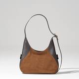 OLEADA NYC Hobo Bag > Leather Hobo Bag For Women > Mini Handbag > Convertible To Shoulder Bag > Fits iPad Pro> Color_Cinnamon Mini Marina Hobo