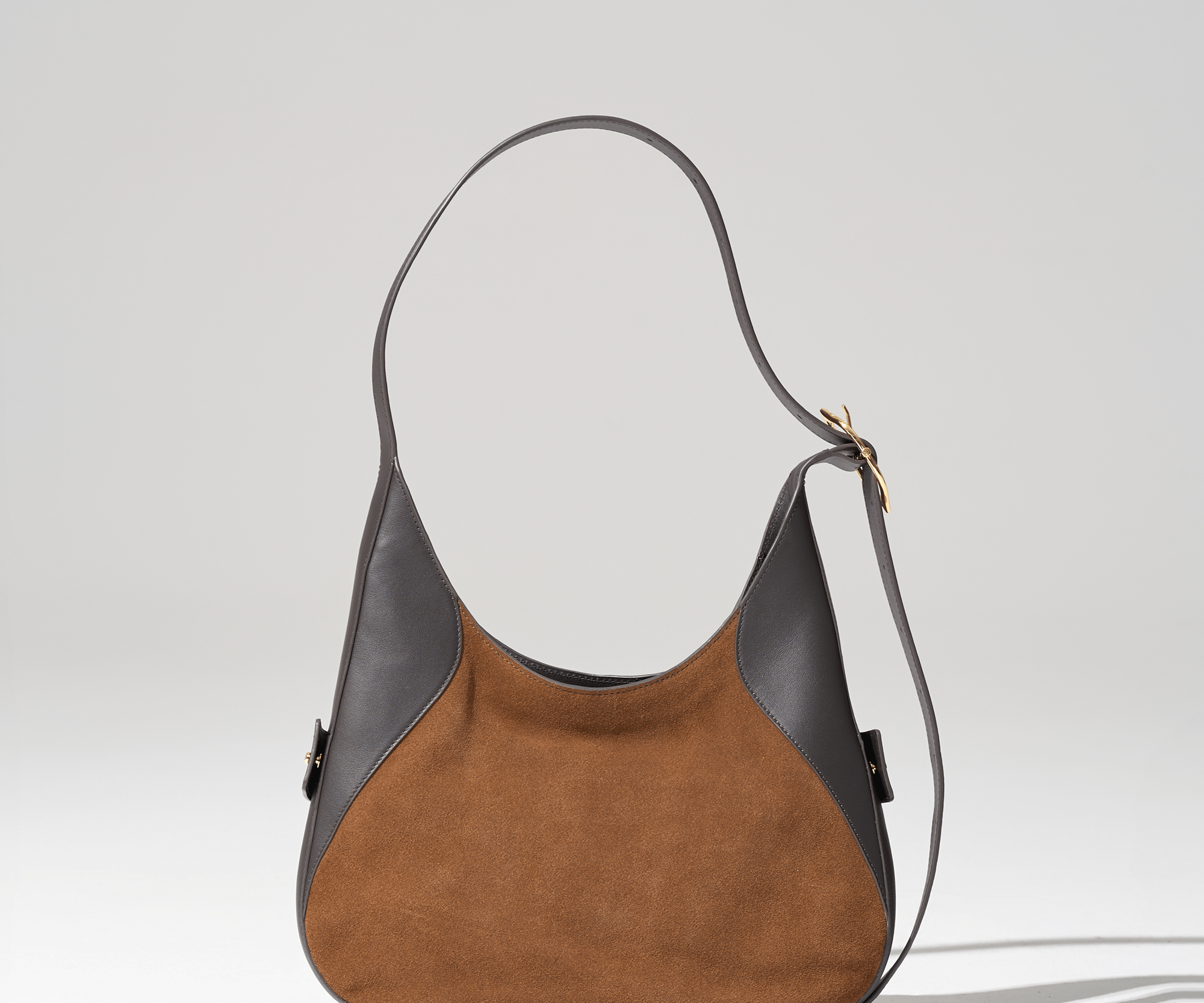 OLEADA NYC Hobo Bag > Leather Hobo Bag For Women > Mini Handbag > Convertible To Shoulder Bag > Fits iPad Pro> Color_Cinnamon Mini Marina Hobo