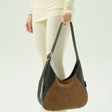 OLEADA NYC Hobo Bag > Leather Hobo Bag For Women > Mini Handbag > Convertible To Shoulder Bag > Fits iPad Pro> Color_Cinnamon Mini Marina Hobo