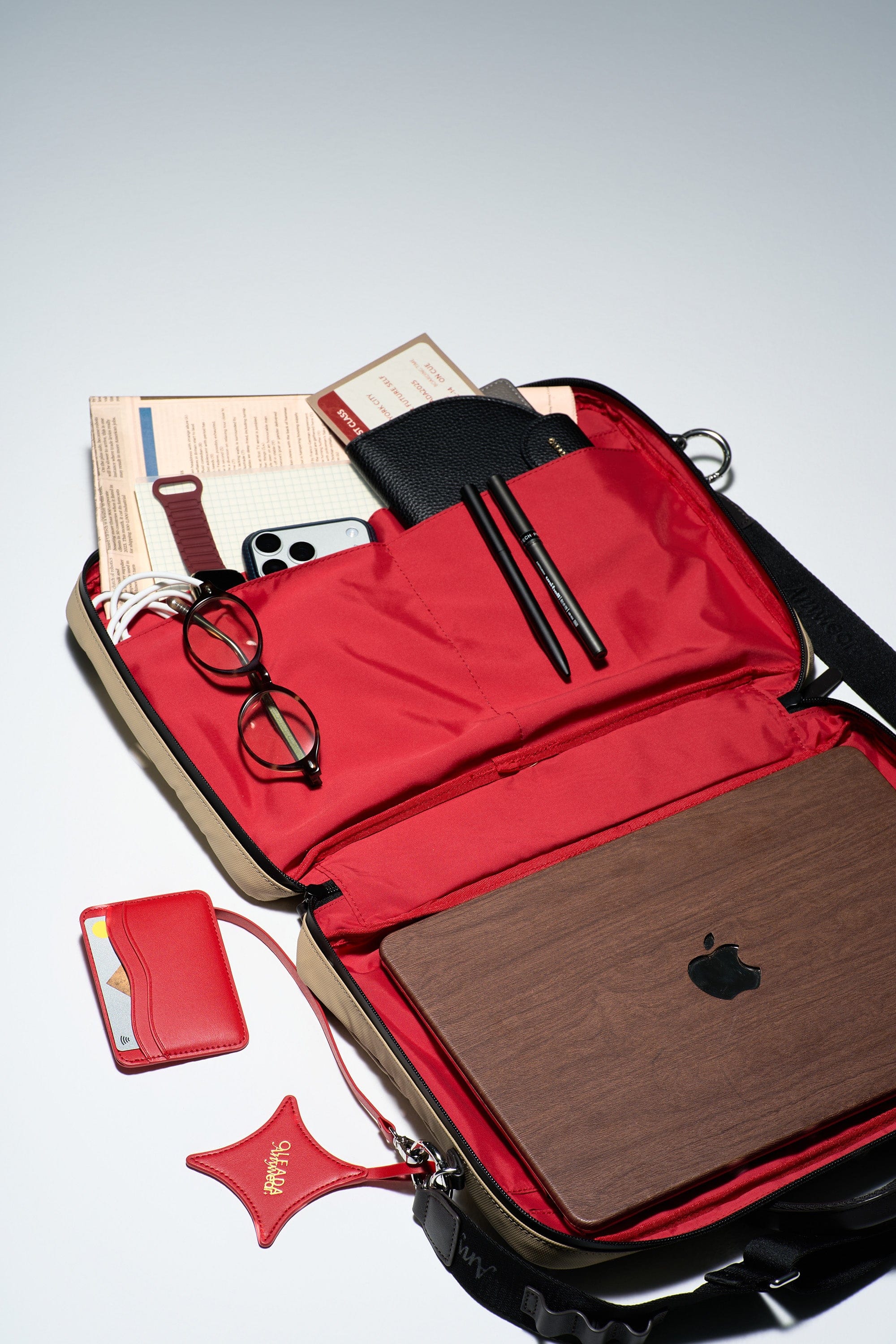 OLEADA NYC Laptop Work Bag > Business Laptop Briefcase > 16 Inch Laptop Bag > Bag With Top Handle > Spacious Compartments Color_Abu Dhabi AnyWear Laptop Brief