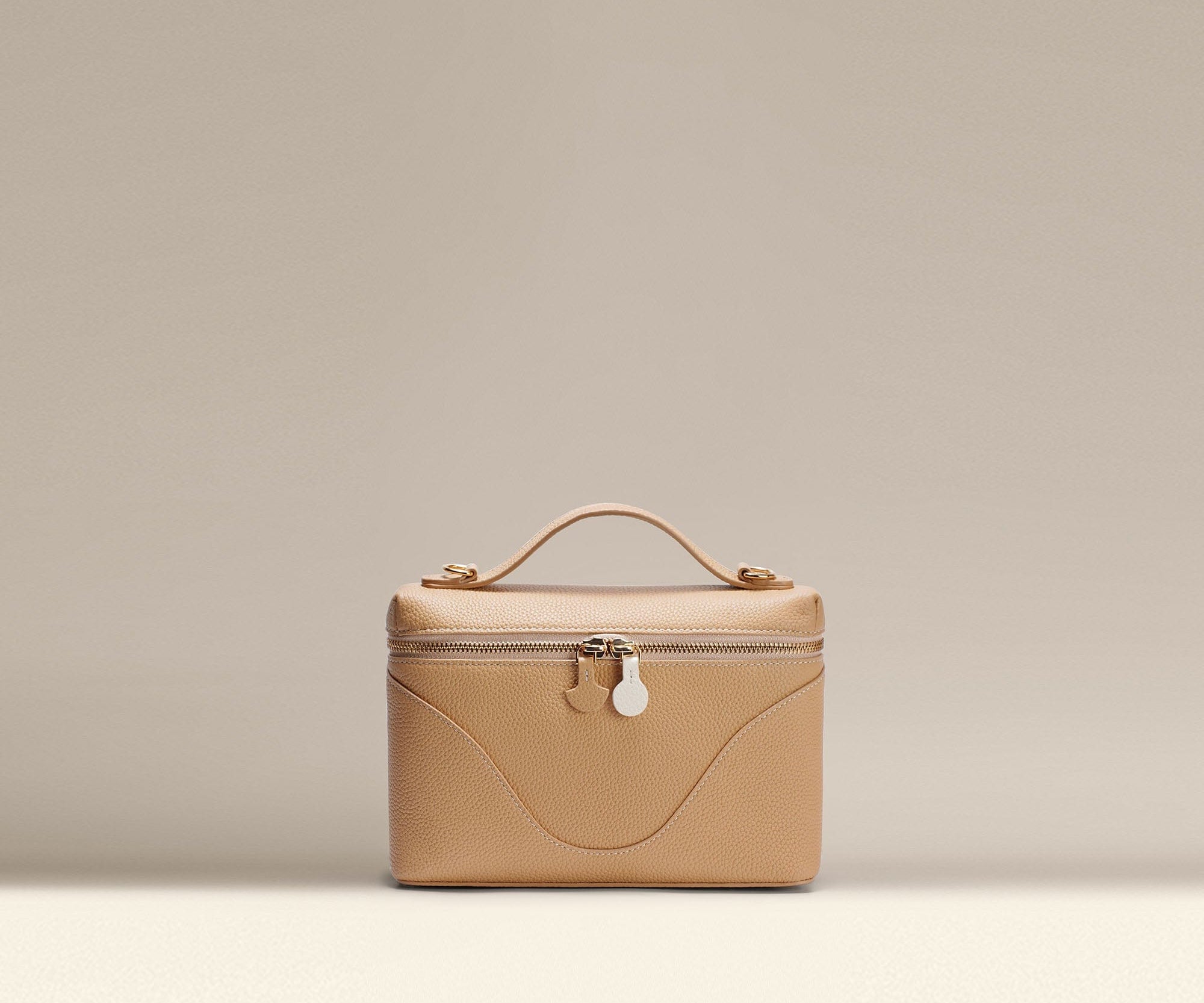 OLEADA NYC Leather Handbag > Women Work Bag > Top Handle Bag > Shoulder Bag > Mini Bag Color_Camel Mini Anchor Bag