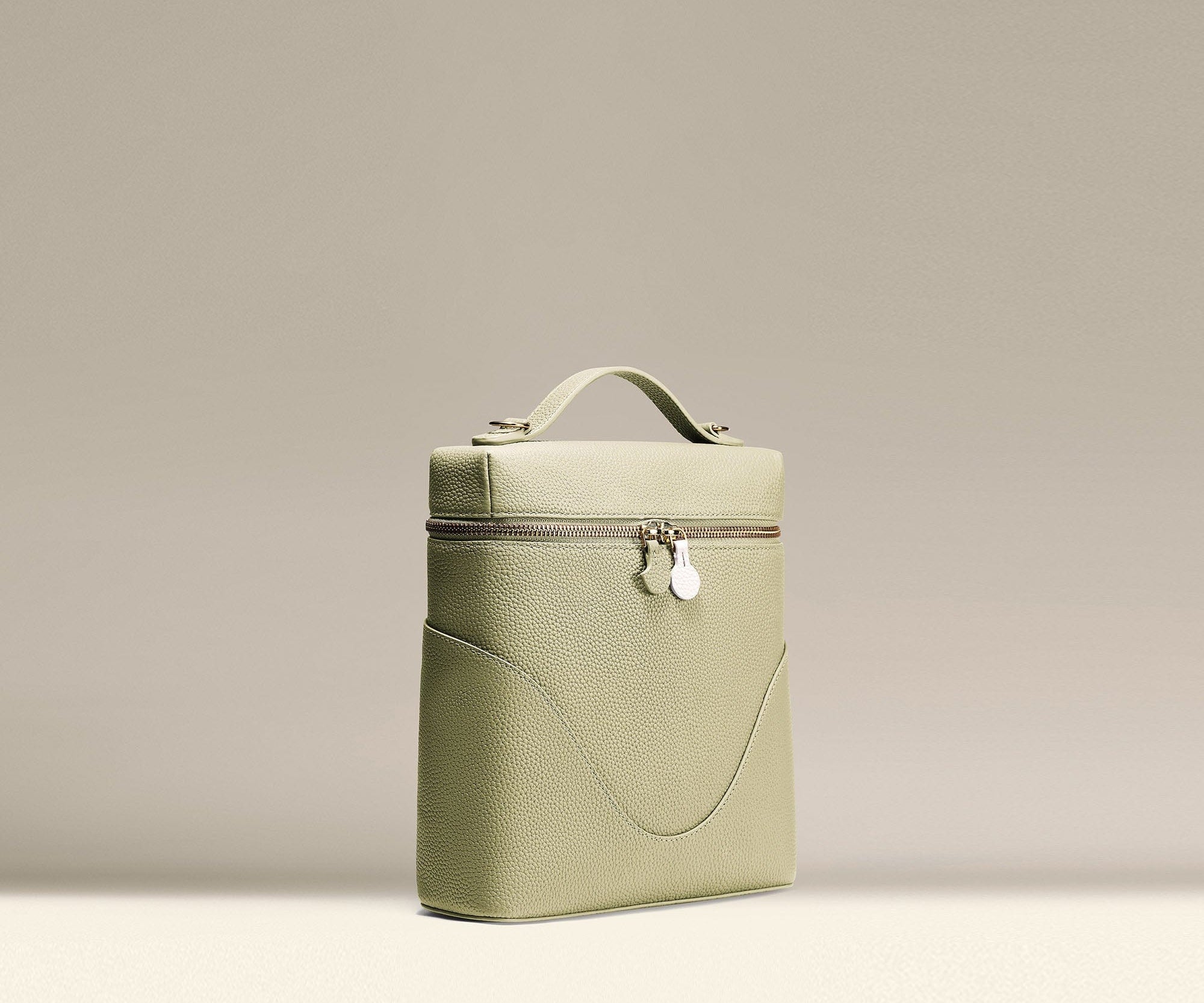 OLEADA NYC Leather Handbag > Women Work Bag > Top Handle Bag > Shoulder Bag > Mini Bag Color_Pistachio Anchor Bag Leather