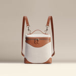 OLEADA NYC Leather Handbag > Women Work Bag > Top Handle Bag > Shoulder Bag > Mini Bag Color_SAND Anchor Bag