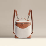 OLEADA NYC Leather Handbag > Women Work Bag > Top Handle Bag > Shoulder Bag > Mini Bag Color_SAND Anchor Bag