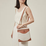 OLEADA NYC Leather Handbag > Women Work Bag > Top Handle Bag > Shoulder Bag > Mini Bag Color_SAND Anchor Bag