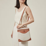 OLEADA NYC Leather Handbag > Women Work Bag > Top Handle Bag > Shoulder Bag > Mini Bag Color_SAND Anchor Bag