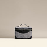 OLEADA NYC Leather Handbag > Women Work Bag > Top Handle Bag > Shoulder Bag > Mini Bag Color_Truffle Mini Anchor Bag Denim/Canvas