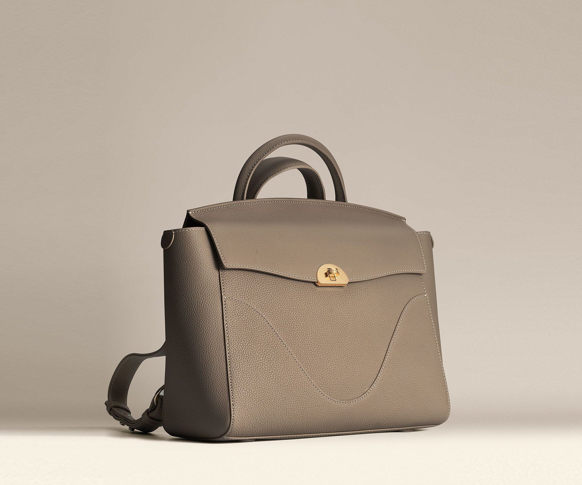 OLEADA NYC Leather Women Work Bag > Convertible To Business Backpack Bag > 14 Inch Laptop Bag > Crossbody Shoulder Bag > Luxury Travel Backpack Color_Ash Wavia Bag Plus