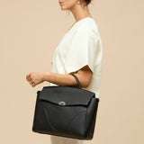 OLEADA NYC Leather Women Work Bag > Convertible To Business Backpack Bag > 14 Inch Laptop Bag > Crossbody Shoulder Bag > Luxury Travel Backpack Color_Caviar Wavia Bag Plus Vegan Limited Edition
