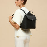 OLEADA NYC Leather Women Work Bag > Convertible To Business Backpack Bag > 14 Inch Laptop Bag > Crossbody Shoulder Bag > Luxury Travel Backpack Color_Caviar Wavia Bag Plus Vegan Limited Edition