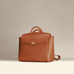 OLEADA NYC Leather Women Work Bag > Convertible To Business Backpack Bag > 14 Inch Laptop Bag > Crossbody Shoulder Bag > Luxury Travel Backpack Color_Chestnut Wavia Bag Plus