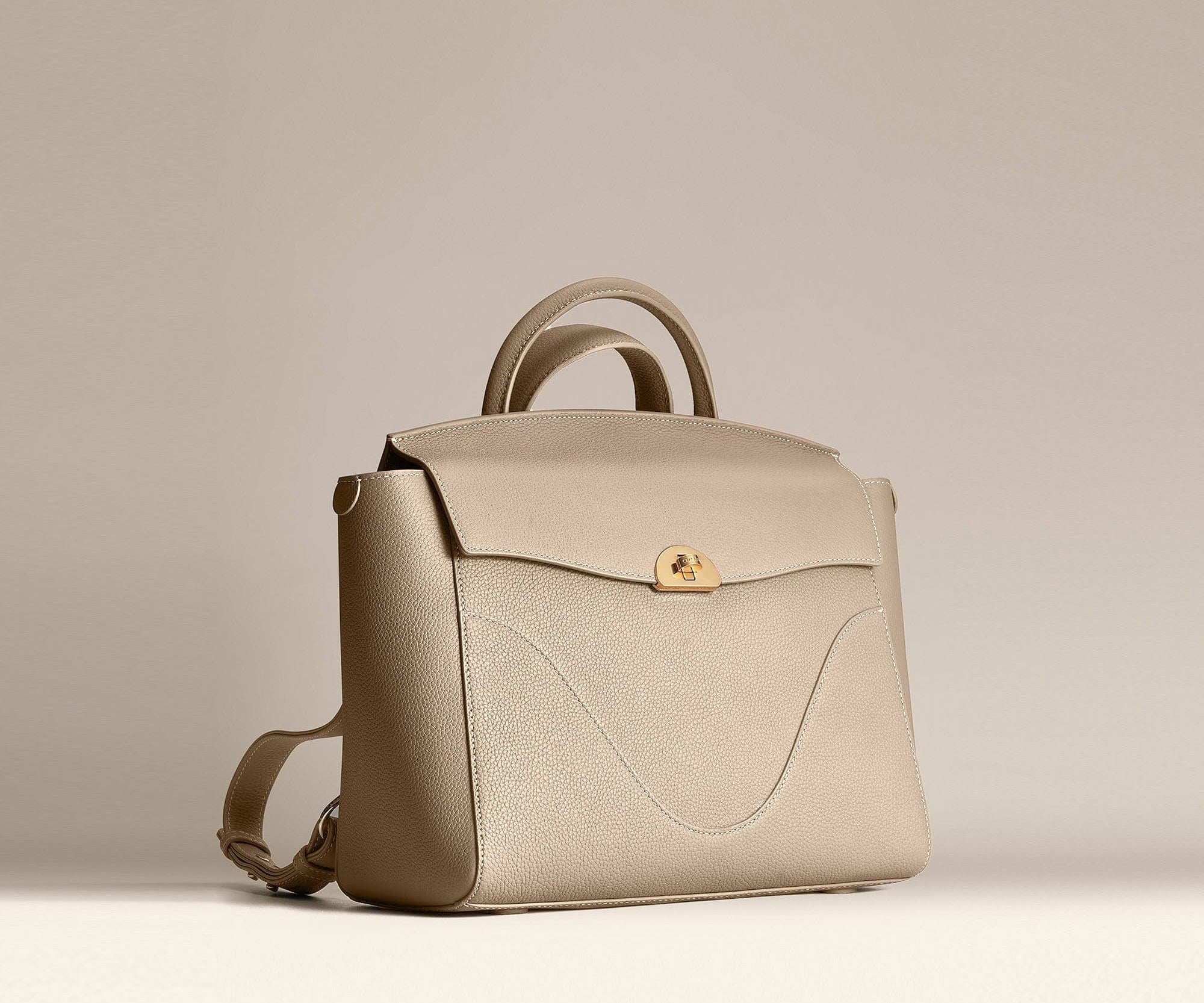 OLEADA NYC Leather Women Work Bag > Convertible To Business Backpack Bag > 14 Inch Laptop Bag > Crossbody Shoulder Bag > Luxury Travel Backpack Color_Latte Wavia Bag Plus