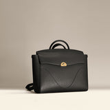 OLEADA NYC Leather Women Work Bag > Convertible To Business Backpack Bag > 14 Inch Laptop Bag > Crossbody Shoulder Bag > Luxury Travel Backpack Color_Onyx Wavia Bag Plus