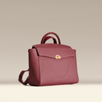 OLEADA NYC Leather Women Work Bag > Convertible To Business Backpack Bag > 14 Inch Laptop Bag > Crossbody Shoulder Bag > Luxury Travel Backpack Color_Scarlet Wavia Bag Plus