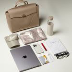 OLEADA NYC Leather Women Work Bag > Convertible To Business Backpack Bag > 14 Inch Laptop Bag > Crossbody Shoulder Bag > Luxury Travel Backpack Wavia Bag Plus