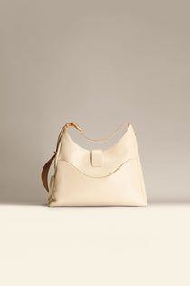 OLEADA NYC Mini Hobo Bag > Women Leather Bag For All Occasions > multiple interior and exterior pockets with a laptop compartment > 13 inch laptop bag > convertible to shoulder bag Color_Cloud Reverie Hobo