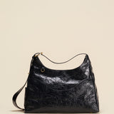 OLEADA NYC Mini Hobo Bag > Women Leather Bag For All Occasions > multiple interior and exterior pockets with a laptop compartment > 13 inch laptop bag > convertible to shoulder bag Reverie Hobo