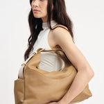 OLEADA NYC Mini Hobo Bag > Women Leather Bag For All Occasions > multiple interior and exterior pockets with a laptop compartment > 13 inch laptop bag > convertible to shoulder bag Reverie Hobo