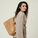 OLEADA NYC Mini Hobo Bag > Women Leather Bag For All Occasions > multiple interior and exterior pockets with a laptop compartment > 13 inch laptop bag > convertible to shoulder bag Reverie Hobo