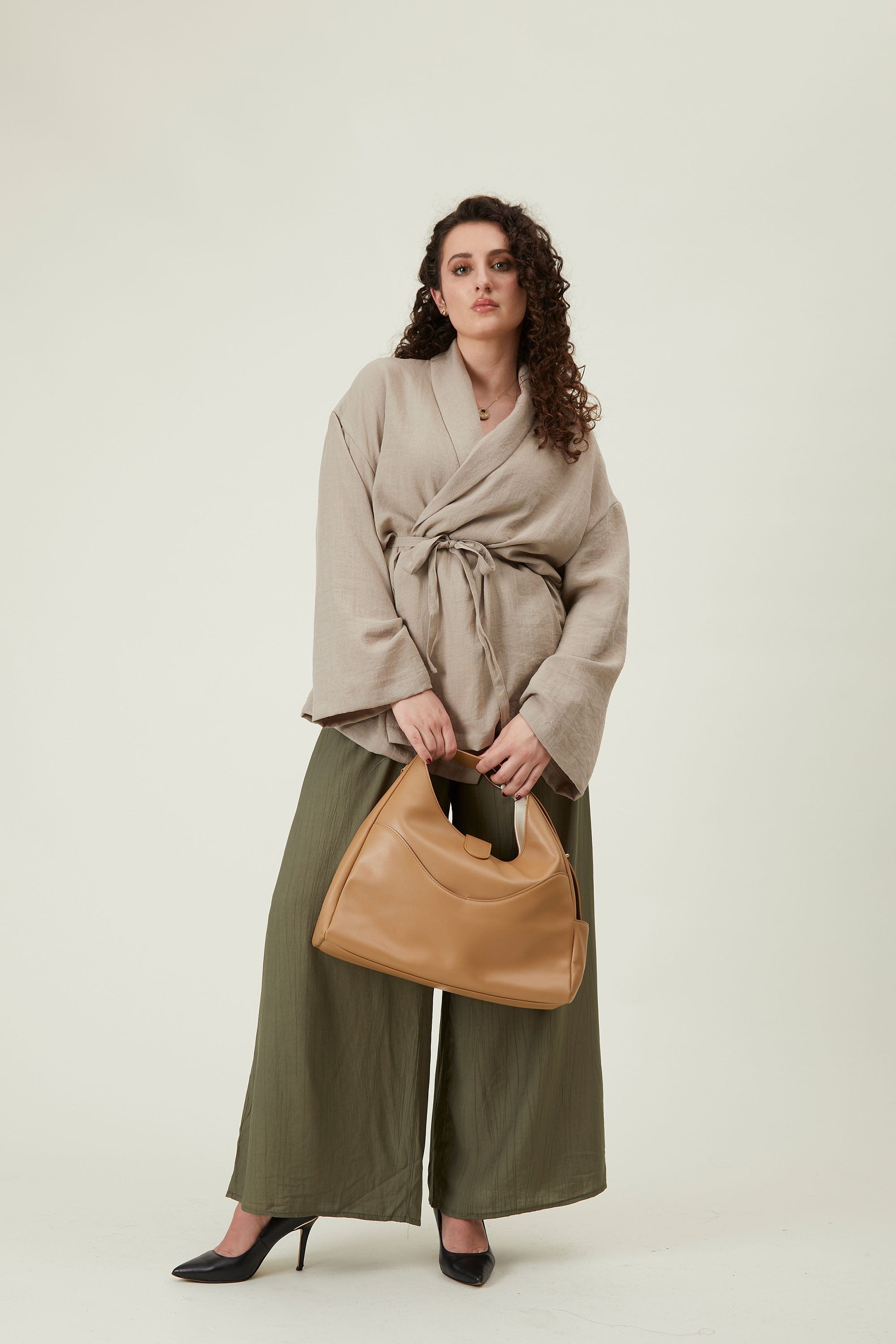 OLEADA NYC Mini Hobo Bag > Women Leather Bag For All Occasions > multiple interior and exterior pockets with a laptop compartment > 13 inch laptop bag > convertible to shoulder bag Reverie Hobo