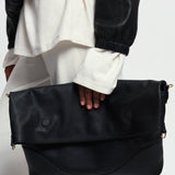 OLEADA NYC Shoulder Bag > Leather Shoulder Bag For Women > Leather Handbag > Convertible To Handbag > Fits 14" laptop> Marina Foldover Bag