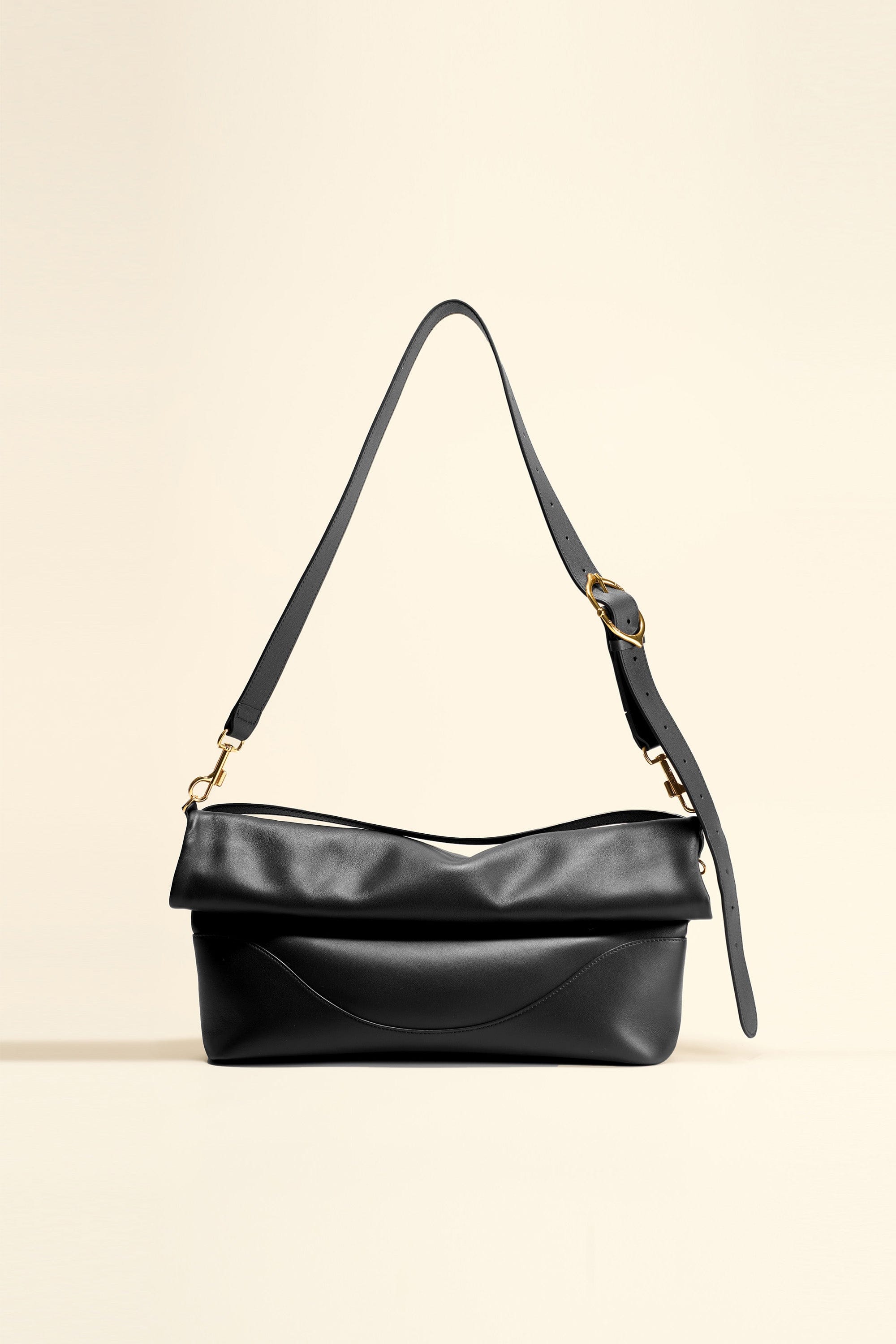OLEADA NYC Shoulder Bag > Leather Shoulder Bag For Women > Leather Handbag > Convertible To Handbag > Fits 14" laptop> Marina Foldover Bag