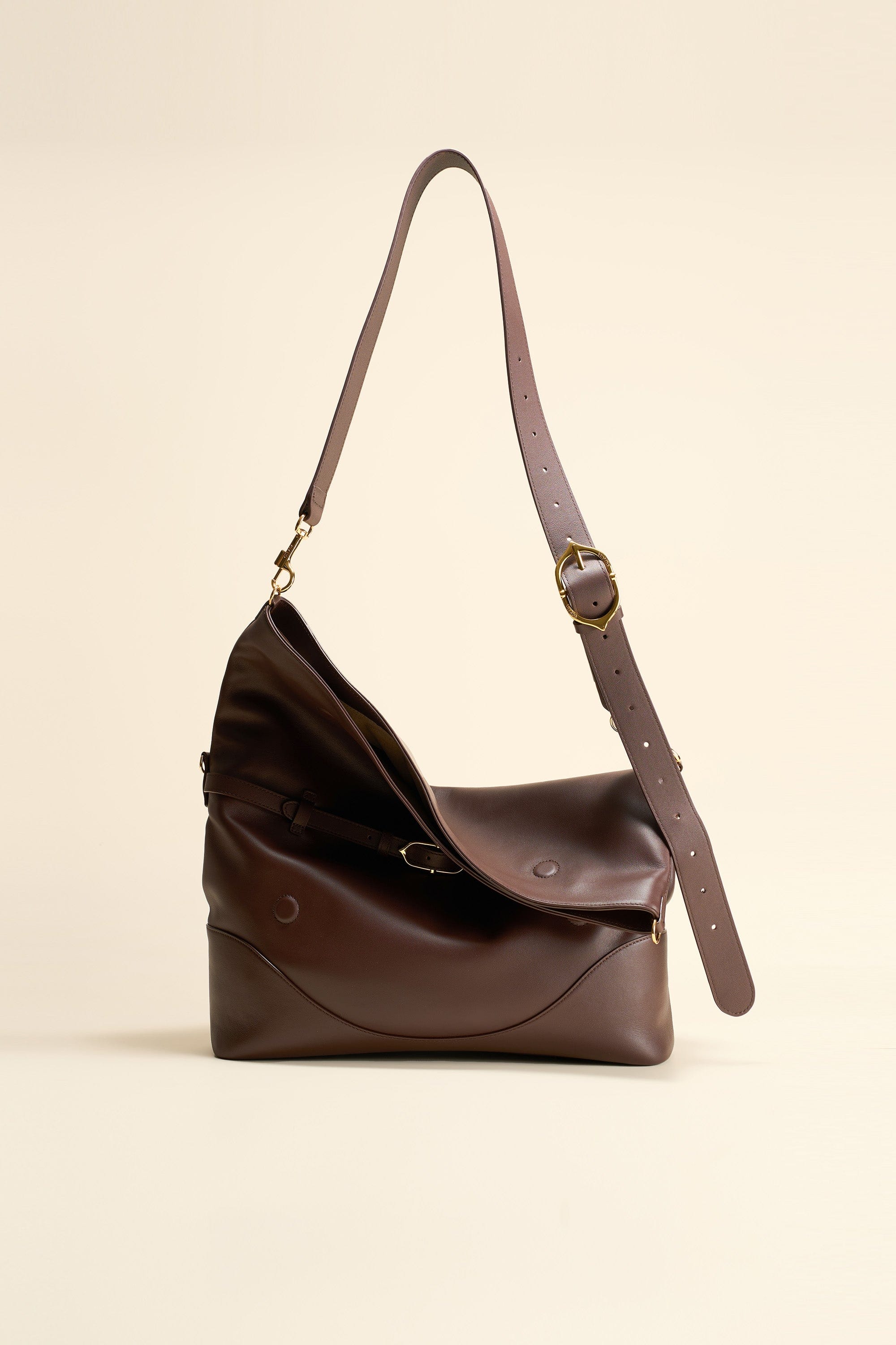OLEADA NYC Shoulder Bag > Leather Shoulder Bag For Women > Leather Handbag > Convertible To Handbag > Fits 14" laptop> Marina Foldover Bag