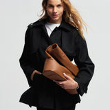 OLEADA NYC Shoulder Bag > Leather Shoulder Bag For Women > Leather Handbag > Convertible To Handbag > Fits 14" laptop> Marina Foldover Bag