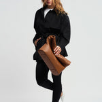 OLEADA NYC Shoulder Bag > Leather Shoulder Bag For Women > Leather Handbag > Convertible To Handbag > Fits 14" laptop> Marina Foldover Bag