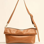 OLEADA NYC Shoulder Bag > Leather Shoulder Bag For Women > Leather Handbag > Convertible To Handbag > Fits 14" laptop> Marina Foldover Bag