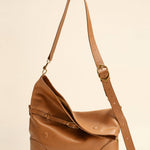 OLEADA NYC Shoulder Bag > Leather Shoulder Bag For Women > Leather Handbag > Convertible To Handbag > Fits 14" laptop> Marina Foldover Bag
