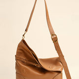 OLEADA NYC Shoulder Bag > Leather Shoulder Bag For Women > Leather Handbag > Convertible To Handbag > Fits 14" laptop> Marina Foldover Bag