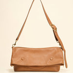 OLEADA NYC Shoulder Bag > Leather Shoulder Bag For Women > Leather Handbag > Convertible To Handbag > Fits 14" laptop> Marina Foldover Bag