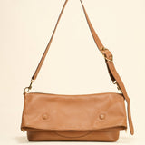 OLEADA NYC Shoulder Bag > Leather Shoulder Bag For Women > Leather Handbag > Convertible To Handbag > Fits 14" laptop> Marina Foldover Bag
