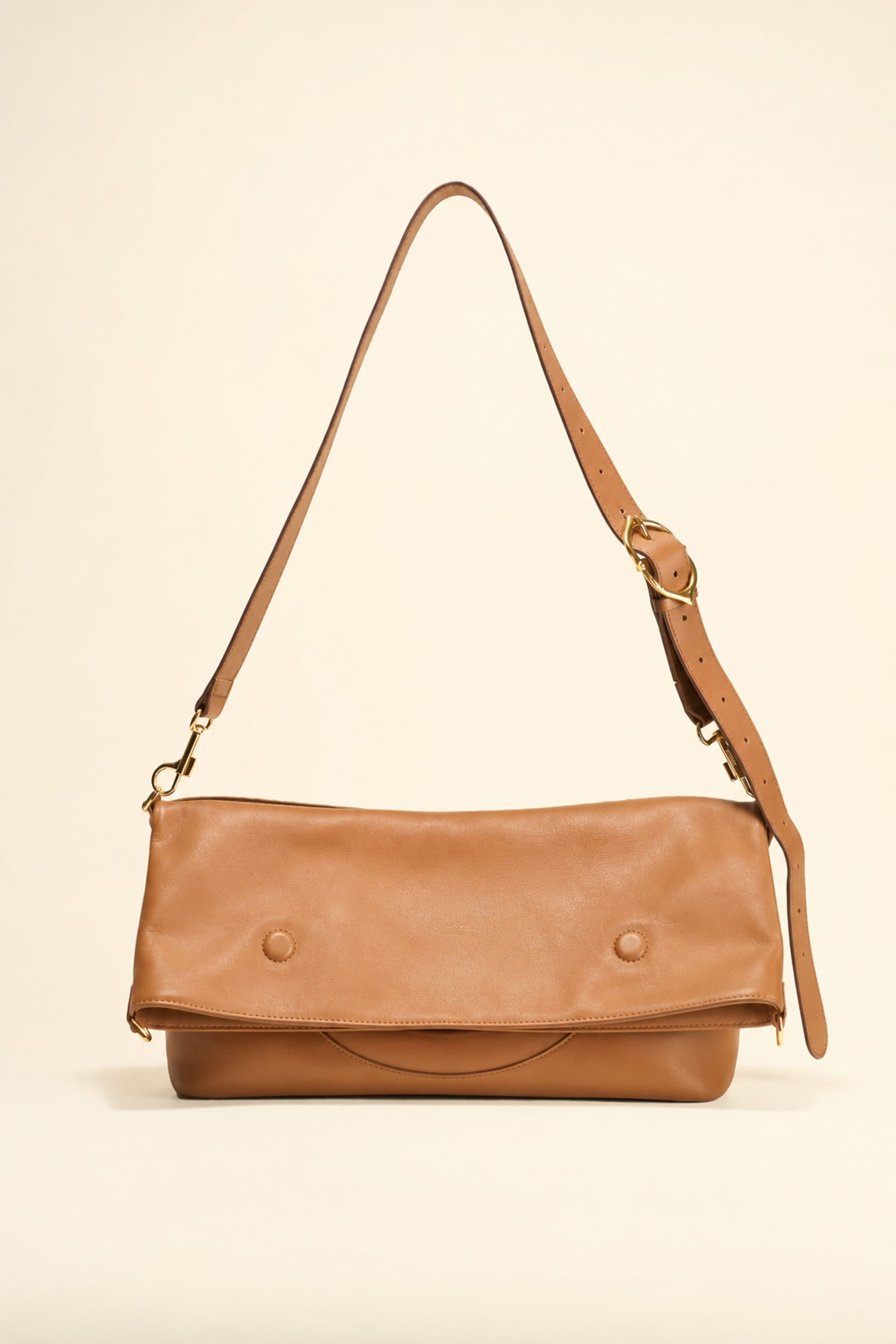 OLEADA NYC Shoulder Bag > Leather Shoulder Bag For Women > Leather Handbag > Convertible To Handbag > Fits 14" laptop> Marina Foldover Bag
