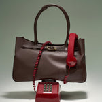 OLEADA NYC Tote Bag > Leather Tote Bag For Women > Mini Handbag > Convertible To Shoulder Bag > Fits 14" laptop> Marina Tote