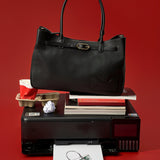 OLEADA NYC Tote Bag > Leather Tote Bag For Women > Mini Handbag > Convertible To Shoulder Bag > Fits 14" laptop> Marina Tote