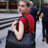 OLEADA NYC Tote Bag > Leather Tote Bag For Women > Mini Handbag > Convertible To Shoulder Bag > Fits 14" laptop> Marina Tote