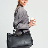 OLEADA NYC Tote Bag > Leather Tote Bag For Women > Mini Handbag > Convertible To Shoulder Bag > Fits 14" laptop> Marina Tote
