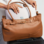 OLEADA NYC Tote Bag > Leather Tote Bag For Women > Mini Handbag > Convertible To Shoulder Bag > Fits 14" laptop> Marina Tote