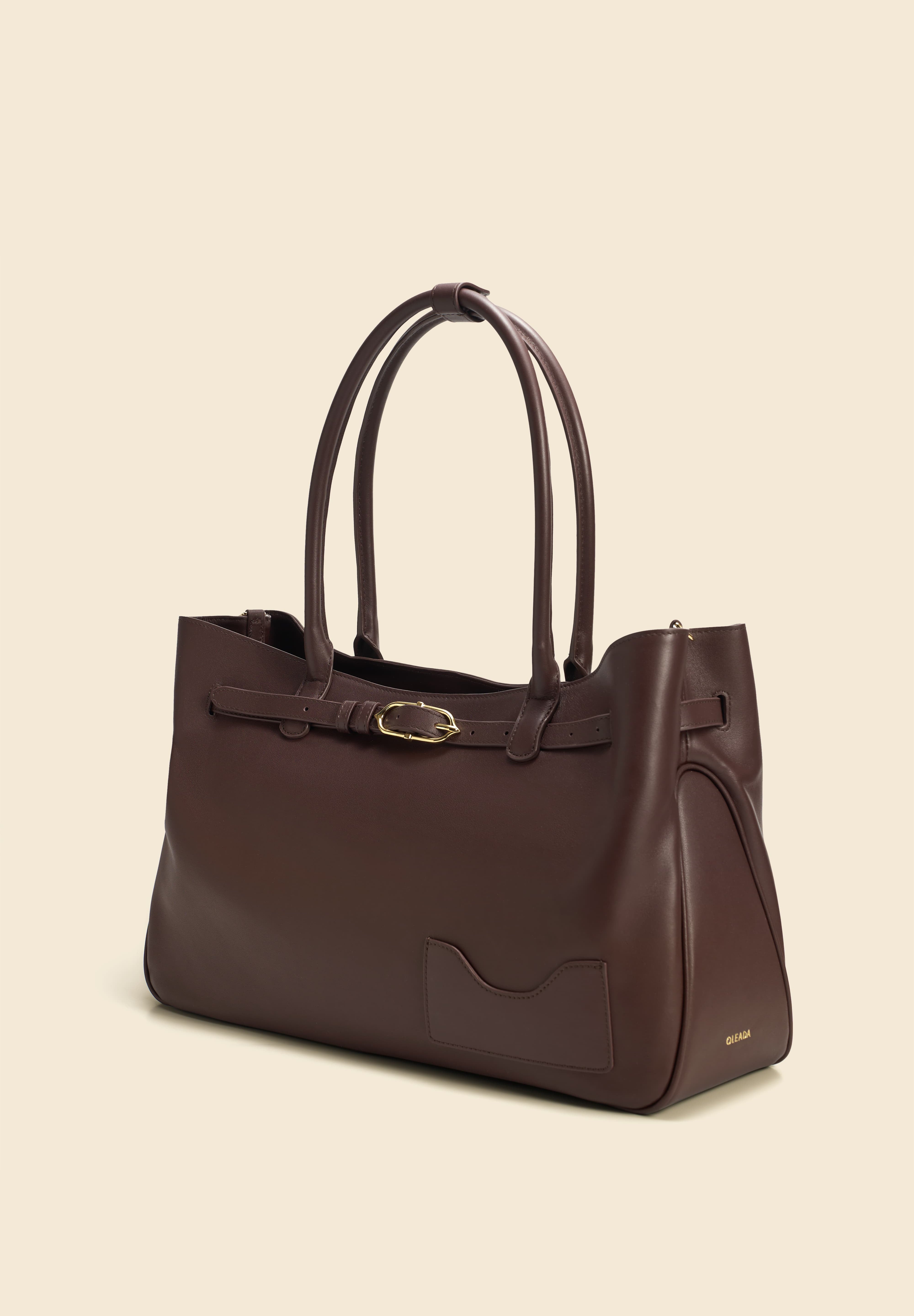 OLEADA NYC Tote Bag > Leather Tote Bag For Women > Mini Handbag > Convertible To Shoulder Bag > Fits 14" laptop> Marina Tote