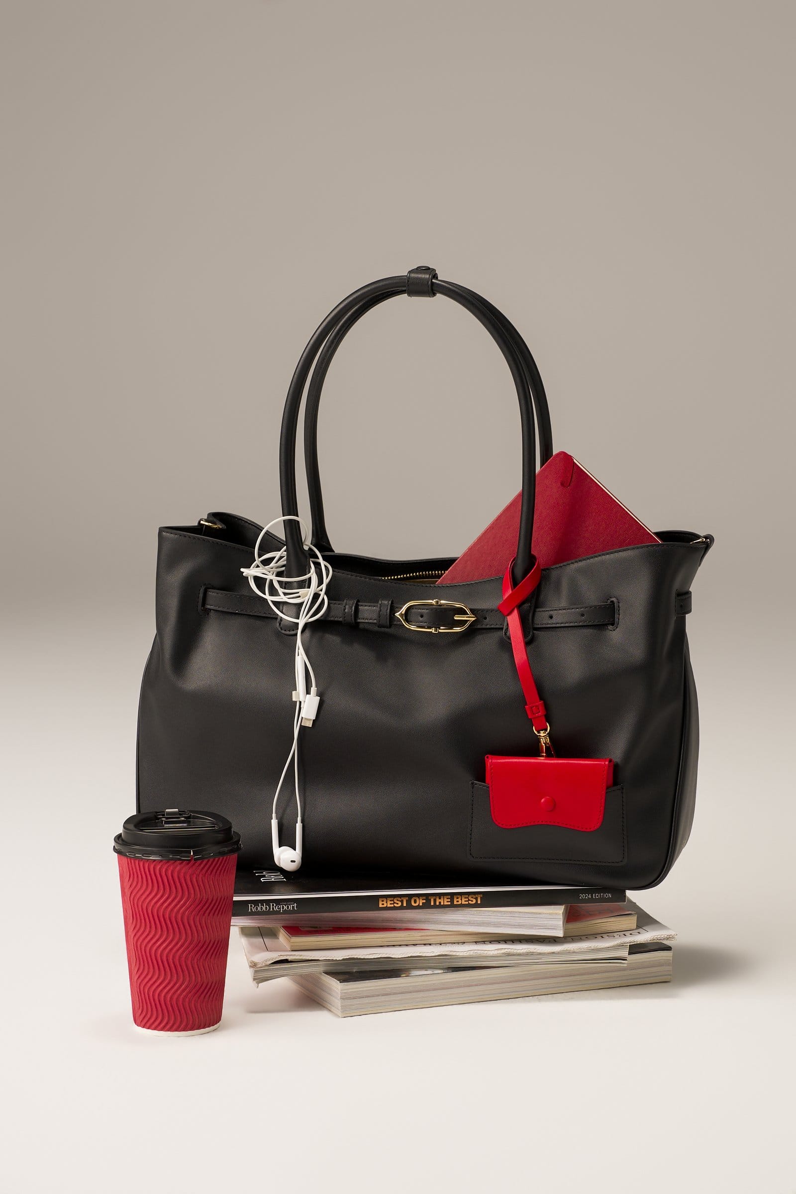 OLEADA NYC Tote Bag > Leather Tote Bag For Women > Mini Handbag > Convertible To Shoulder Bag > Fits 14" laptop> Marina Tote