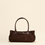 OLEADA NYC Tote Bag > Leather Tote Bag For Women > Mini Handbag > Convertible To Shoulder Bag > Fits iPad> Color_Mocha Mini Marina Tote