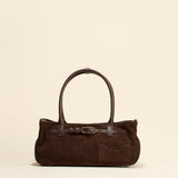 OLEADA NYC Tote Bag > Leather Tote Bag For Women > Mini Handbag > Convertible To Shoulder Bag > Fits iPad> Color_Mocha Mini Marina Tote