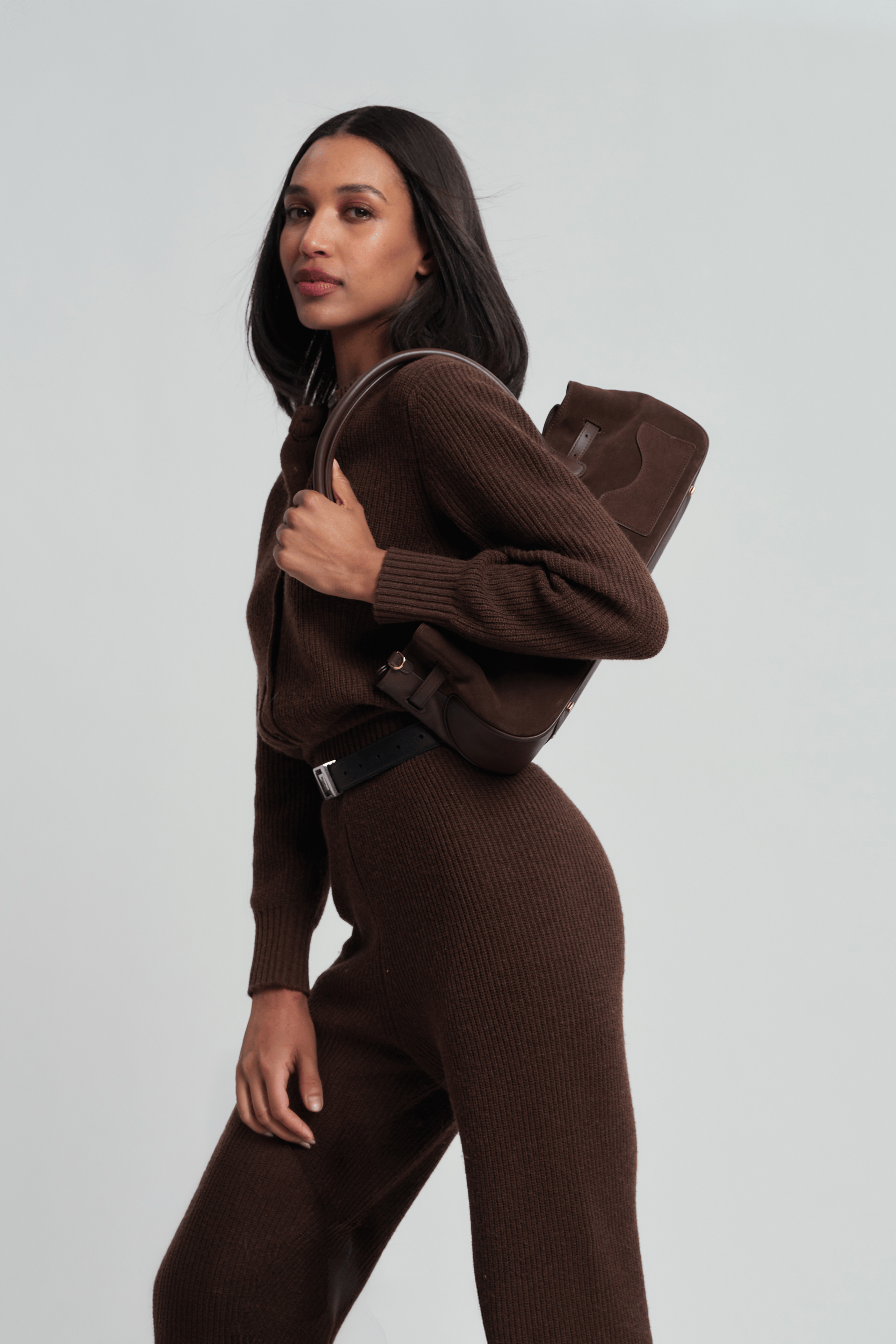 OLEADA NYC Tote Bag > Leather Tote Bag For Women > Mini Handbag > Convertible To Shoulder Bag > Fits iPad> Color_Mocha Mini Marina Tote