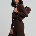 OLEADA NYC Tote Bag > Leather Tote Bag For Women > Mini Handbag > Convertible To Shoulder Bag > Fits iPad> Color_Mocha Mini Marina Tote