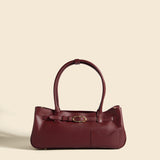 OLEADA NYC Tote Bag > Leather Tote Bag For Women > Mini Handbag > Convertible To Shoulder Bag > Fits iPad> Color_Scarlet Mini Marina Tote