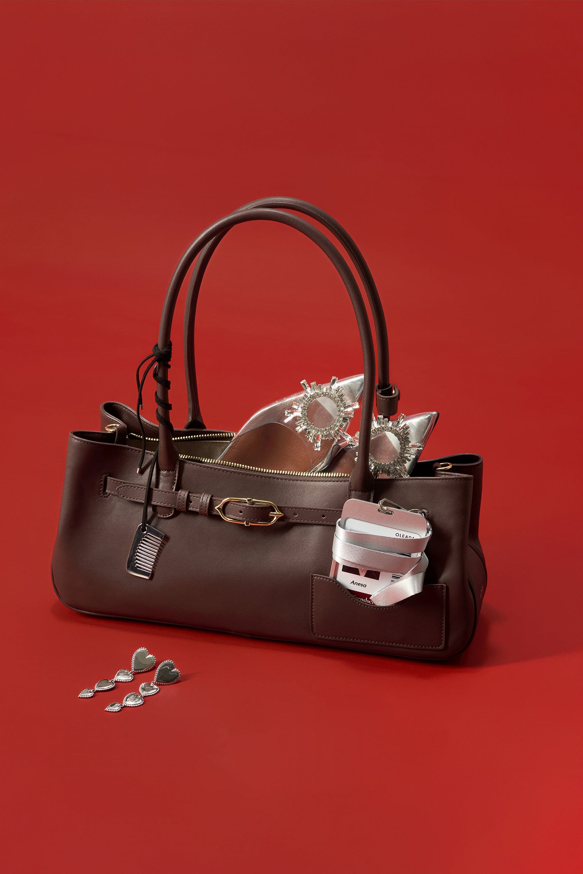 OLEADA NYC Tote Bag > Leather Tote Bag For Women > Mini Handbag > Convertible To Shoulder Bag > Fits iPad> Mini Marina Tote